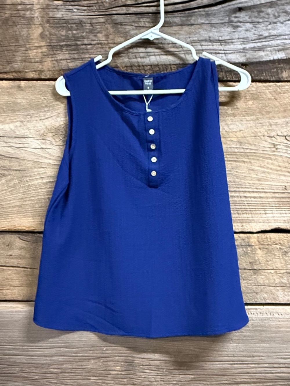 Emery Rose 2 piece tank and pant set, Royal Blue, Med